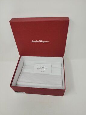Authentic Salvatore Ferragamo Red Box w/Tissue and Card